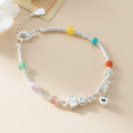 A45706 silver colorful strawberry butterfly flower charm bracelet