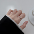 A44211 s925 silver thai simple vintage vintage trendy ring
