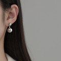 A38283 s925 sterling silver simple big earrings