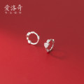 A33148 s925 sterling silver simple fashion sparkling heart sweet chic earrings