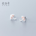 A41947 s925 silver trendy sweet stud earrings cute umbrella unique earrings