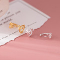 A44879 s925 sterling silver sweet dainty hollowed butterfly stud earrings