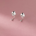 A44951 s925 sterling silver sweet rhinestone stud earrings