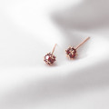 A35973 s925 sterling silver cute rhinestone ball geometric earrings