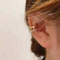 A44544 s925 silver simple rhinestone clipon symmetric earrings