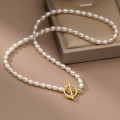 A41100 s925 sterling silver pearl vintage elegant necklace