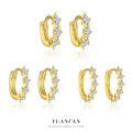 A45694 s925 sterling silver extra rhinestone fashion dainty trendy earrings