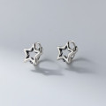 A46373 s925 sterling silver vintage dainty thai hollowed ear buckle