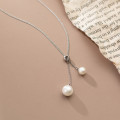 A34049 s925 sterling silver pearl necklace