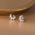 A38051 s925 sterling silver oval stud design elegant earrings