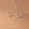 A33654 s925 sterling silver bar oval fashion simple square chic earrings