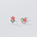 A39625 s925 sterling silver gold stud design dainty earrings