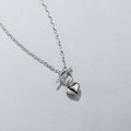 A34538 s925 sterling silver heartOT necklace
