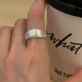 A44256 s925 sterling silver wide matte finish elegant ring
