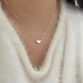 A42747 sterling silver simple elegant necklace