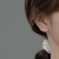 A36652 s925 sterling silver fashion simple geometric earrings
