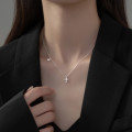 A38209 s925 sterling silver rhinestone design elegant necklace