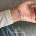 A45704 s925 silver trendy sweet circle charm bracelet