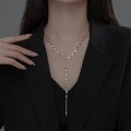 A34503 s925 sterling silver lip chain chic necklace