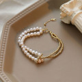 A36975 multilayer chain charm bracelet