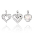 A43124 pendant grade s925 sterling silver unique elegant hollowed design heart