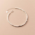 A33367 s925 sterling silver chic square charm bracelet