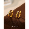 A43617 s925 sterling silver colorful cubic zirconia vintage simple earrings