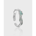 A38646 design quality glazed s925 sterling silver adjustable ring