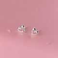 A35444 s925 sterling silver heart earrings