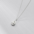 A35397 s925 sterling silver irregular teardrop necklace