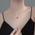 A34601 s925 sterling silver heart necklace