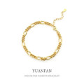 A39347 sterling silver unique chain bar charm bracelet
