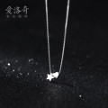 A32997 s925 sterling silver simple sweet small trendy stars heart necklace