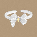 A44278 cubic zirconia butterfly sterling silver s925 adjustable ring