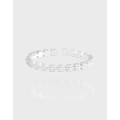 A43653 trendy flower sterling silver s925 adjustable ring
