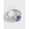 A32561 design irregular purple cubiczirconias925 sterling silver ring