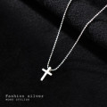 A32448 s925 sterling silver chain cross unique chic necklace