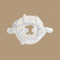 A44290 circle agate sterling silver s925 ring
