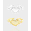 A40999 design wrinkled heart sterling silver s925 ring
