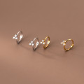 A34787 s925 sterling silver sweet chic simple rhinestone earrings