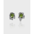 A37600 design green cubic zirconia quality s925 sterling silver stud earrings