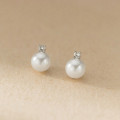 A43150 s925 sterling silver rhinestone cubic zirconia stud design earrings