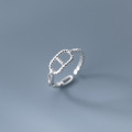 A36212 s925 sterling silver chain hollowed ring