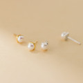A43387 s925 sterling silver square stud fashion earrings
