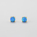 A43933 s925 sterling silver trendy sweet opal stud earrings