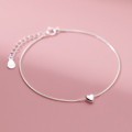 A40710 s925 sterling silver heart charm trendy sweet bracelet