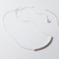 A39258 s925 sterling silver bar grade elegant necklace