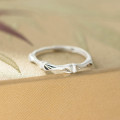 A45946 silver trendy sweet matte finish ring