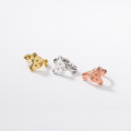 A37067 s925 sterling silver simple trendy cute bear chic sweet cuteM earrings