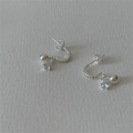 A40000 sterling silver cubic zirconia pearl stud simple fashion elegant earrings